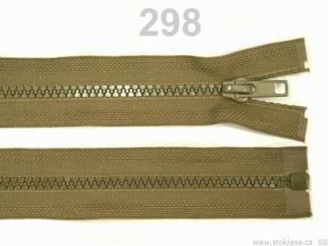 Krampenreißverschluss 75 cm, Khaki